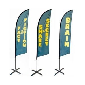 Flag Banner with Poles & Stand Base